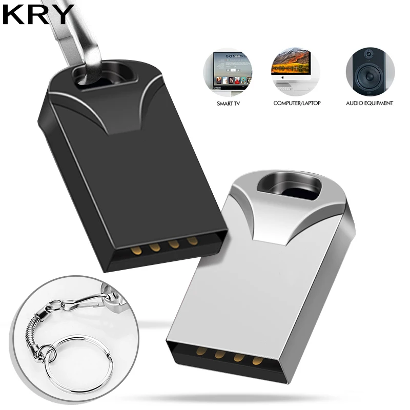 Мини металлический флеш накопитель 64 ГБ USB флэш Гб USB2.0 Флешка 32 16 8 с подарочным