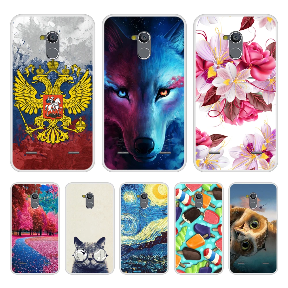 Чехол для телефона ZTE Blade V7 Lite мягкий силиконовый чехол из ТПУ с узорчатым принтом