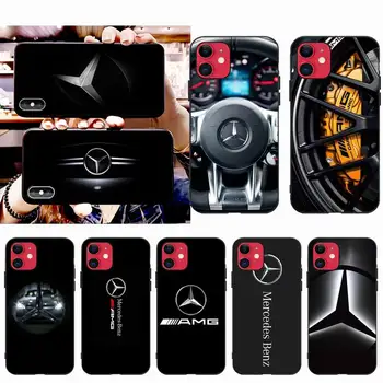 

NBDRUICAI Luxury Mercedes Benz AMG Car Soft black Phone Case for iPhone 11 pro XS MAX 8 7 6 6S Plus X 5S SE XR case