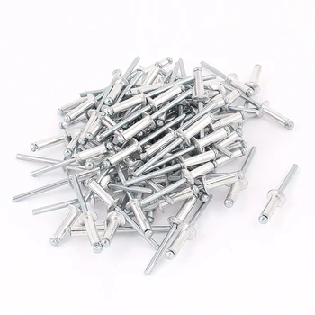 

100Pcs 4.8mm 3/16" Aluminium Large Flange Open End Blind Rivet