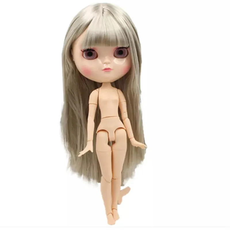 Boneca DBS ICY com corpo articulado, cabelo macio, pele branca e conjunto de mãos extras. Boneca nua AB, brinquedo para presente._voghion.com
