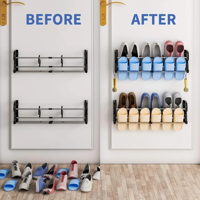 Wall mounted SHOE RACK - shoe rack build 