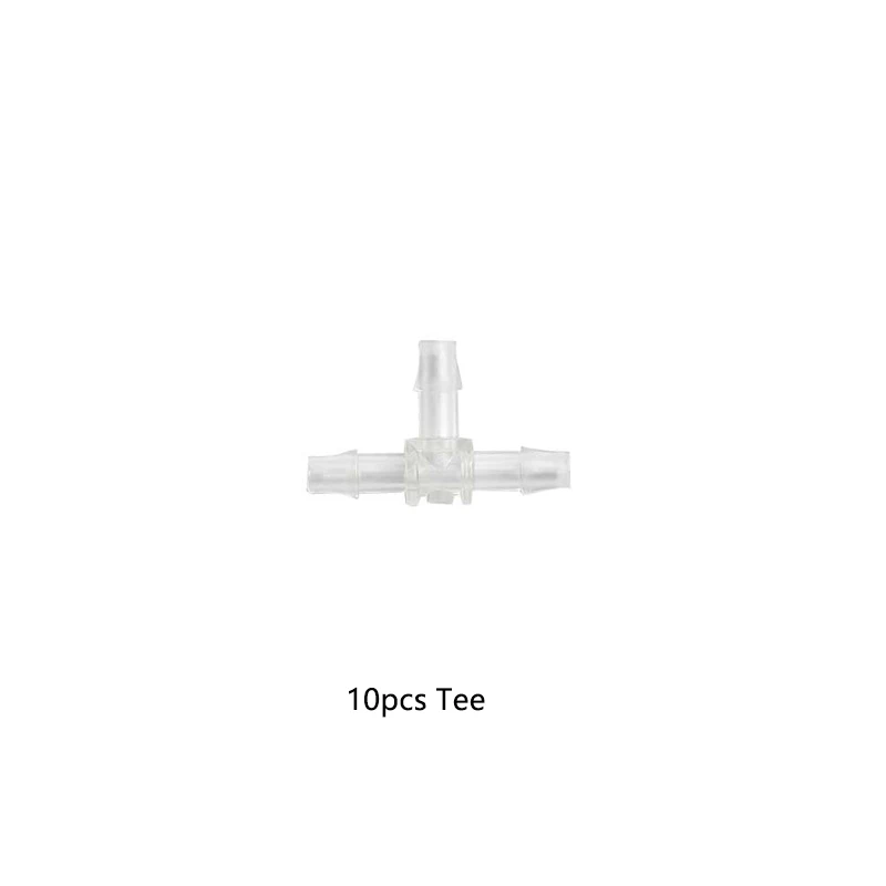 10pcs Tee Автоматическое устройство орошения аксессуары футболка затычка с крестом Разъем воды рукавный фильтр капельная стрелка - Цвет: 10pcs Tee