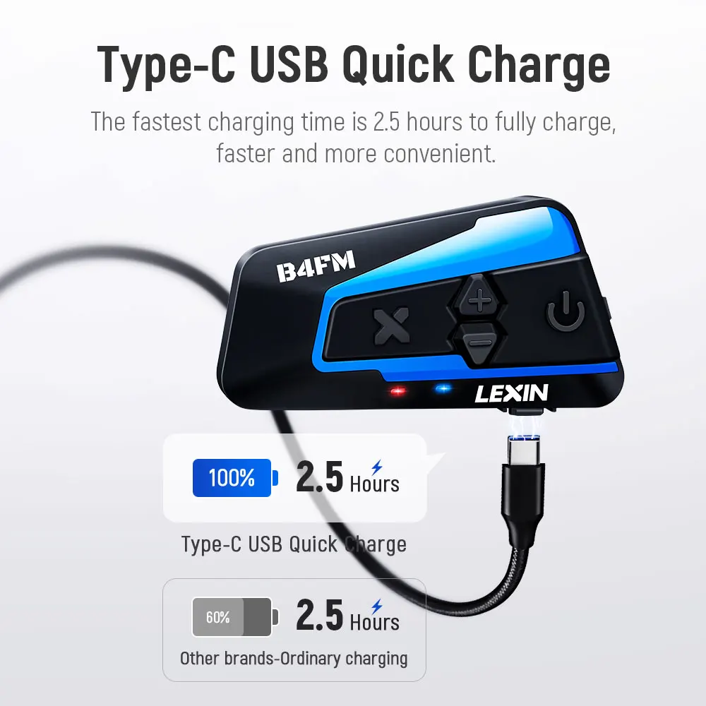 Lexin LX-B4FM-X untuk 10 Pengendara 