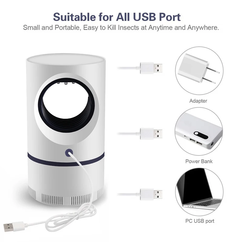 Ofadd Led Mosquito Killer лампа Usb Москитная репеллент, анти ловушка для насекомых Электрический убийца насекомых бесшумный вредитель отклонить Жук Zapper