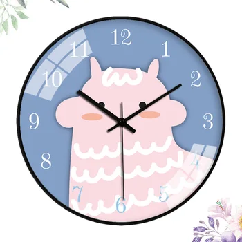 

1pc Hanging Clock Decorative Cute Cartoon Wall Clock for Book Store Nursery