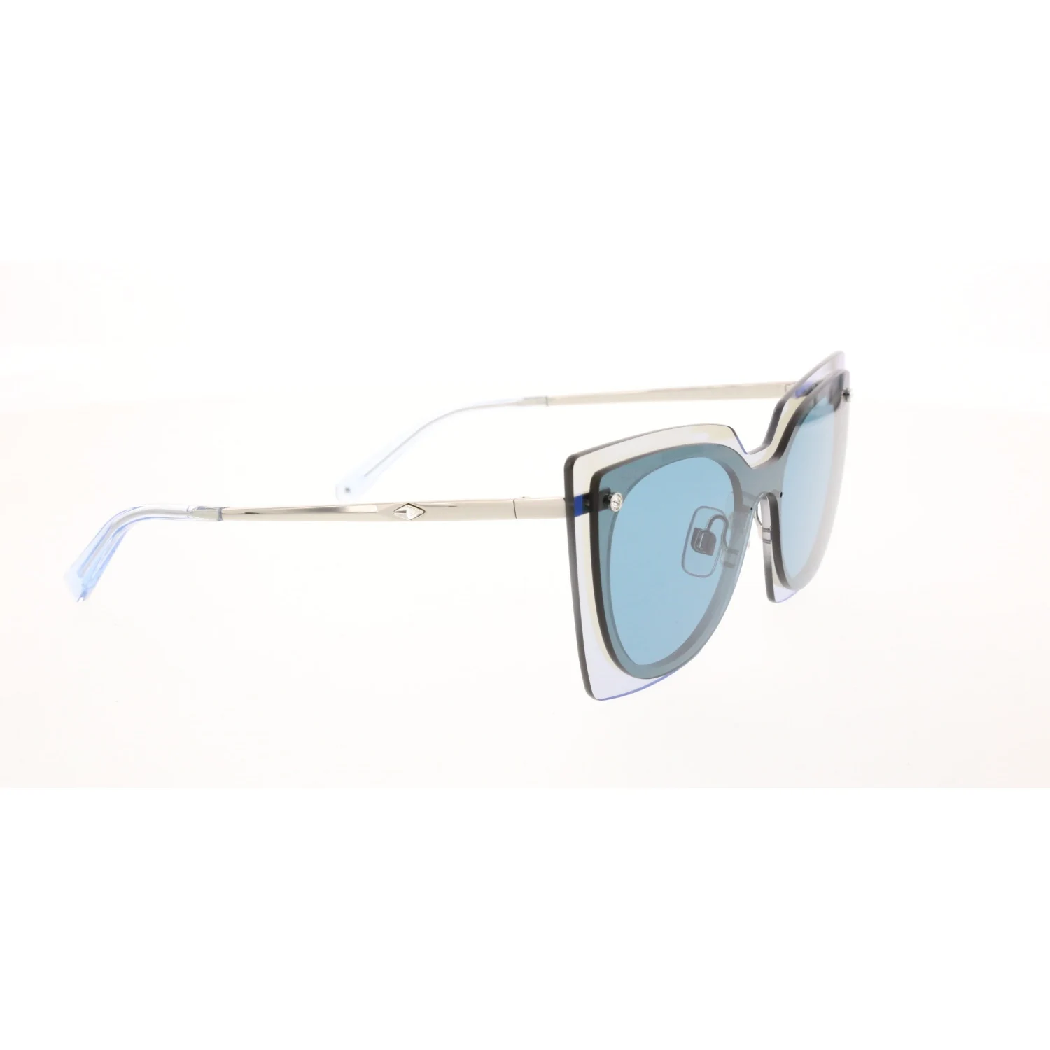 

Women's sunglasses swr 0201 16v unibody silver polycarbonate square square 56-16-140 swarovski