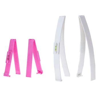 

2pcs DIY Hairdressing Tools Women Bangs Cutting Tool Hair Trimmer Professional Clipper Comb Guide For Hair Bang Level Ruler