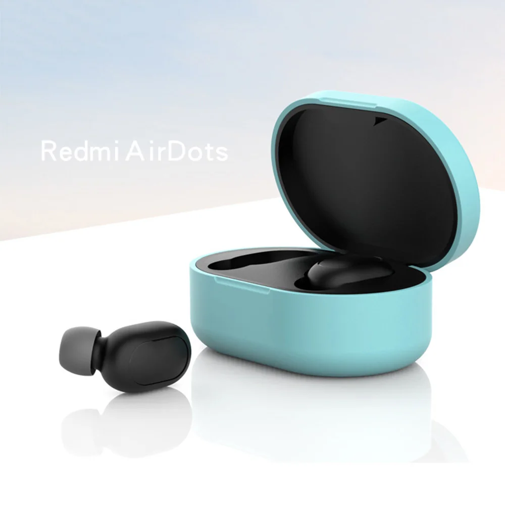 Чехол для Redmi Airdots силиконовый чехол для наушников для Xiaomi Redmi Airdots Air dots TWS Молодежная версия гарнитура беспроводной Чехол - Цвет: Green