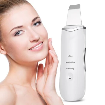 

Rechargeable Ultrasonic Face Skin Scrubber Facial Cleaner Peeling Vibration Blackhead Removal Exfoliating Pore Cleaner Tools