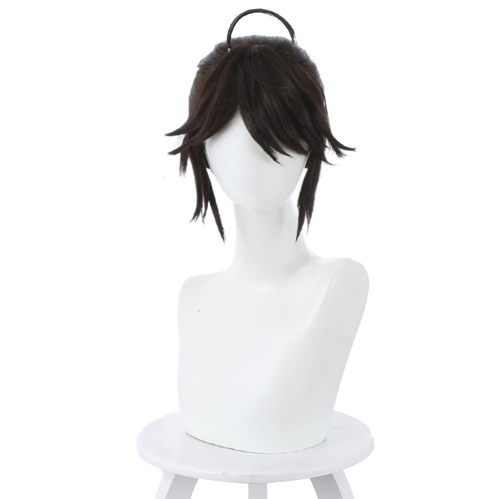 IDV Identity V Luca Balsa Cosplay Wigs Brown Short Pigtail Heat Resistant Synthetic Hair for Halloween Costume Party | Тематическая