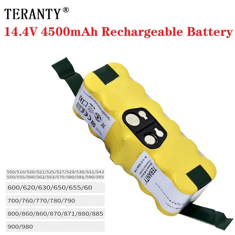 

14.4V 4500mAh Rechargeable Battery for iRobot 500 510 530 532 534 535 540 550 560 562 570 580 600 610 700 760 770 780 800 980 R3