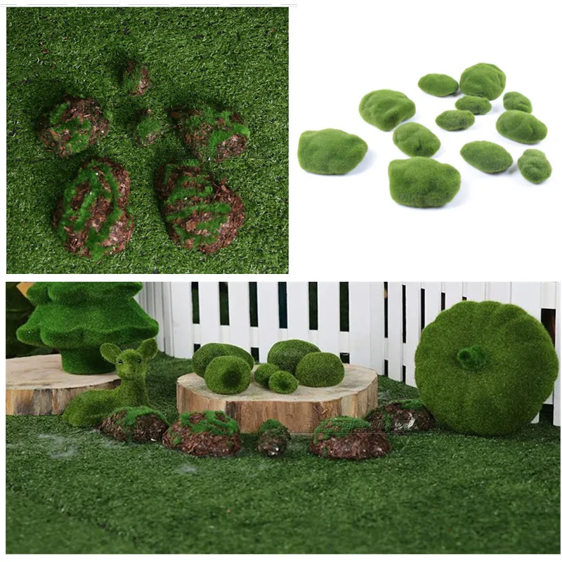 Artificial Moss Stone Simulation Fairy Garden DIY Decor Miniatures Bonsai Terrarium Succulent Gnomes Fake Home Decoration | Дом и сад
