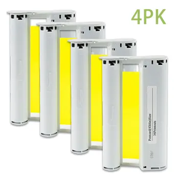 

Topcolor 4PK for Selphy CP1300 Ink Cassette KP-108IN KP 36IN Color Photo Printing for Canon Selphy CP1000 CP1200 6 inch Ribbon