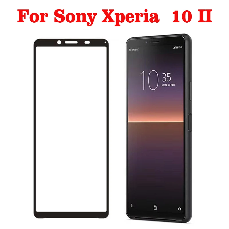 10 шт./лот 3D закаленное стекло для Sony Xperia II полное покрытие 9H Защитная пленка экрана 2|Защитные стёкла и плёнки|