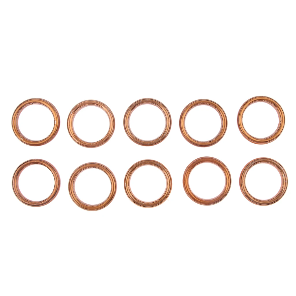10x Motorcycle Exhaust Muffler Pipe Gaskets For Jialing JH70  CG125 250