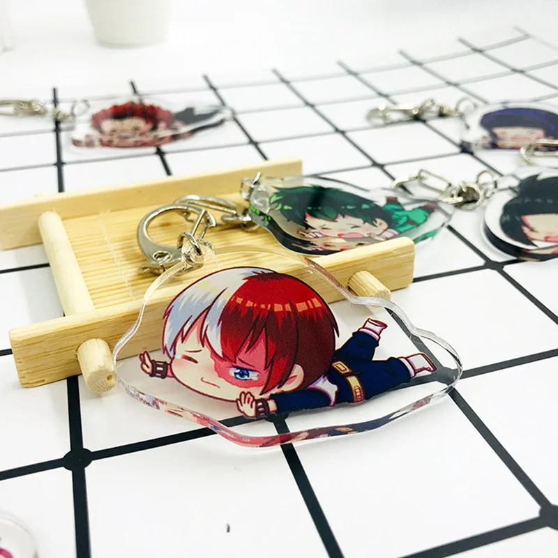 1 шт. аниме Моя геройская Академия акриловый мой герой Bakugo Katsuki Todoroki Shoto брелок для