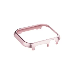 Premium Aluminum Protective Metal Case for Apple Watch - Sleek Bumper Cover (Pink)
