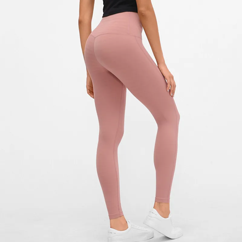 

Seamless Pant for Yoga Women Legging High-rise Covered Belly Fitness Leggings Sweat-Wicking Naked Sensation Gym Running Trousers
