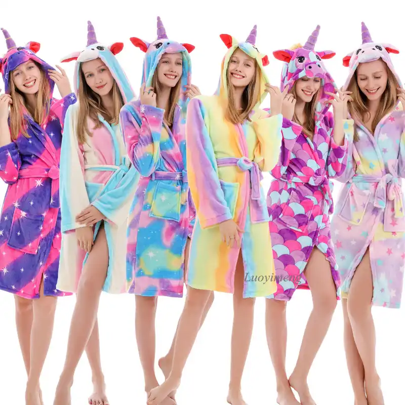 rainbow dressing gown womens