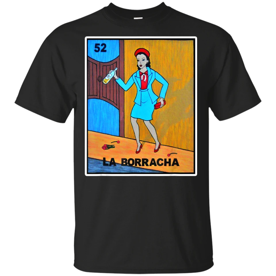 Мужская футболка с надписью La Borracha Loteria Drunk размеры M-3Xl Классическая