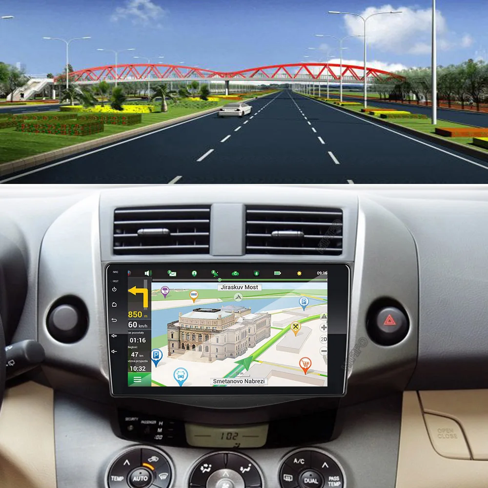 Автомобильный Dvd плеер на Android 10 для Toyota RAV4 Rav 4 2007 2008 2009 2010 2011 2 din 1024*600 gps навигация