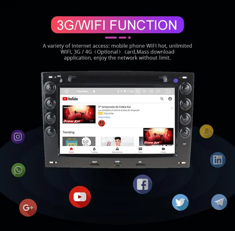 Sale Besina Android 9.0 Car DVD Player for Megane Fluence 2002-2010 GPS Navigatio 2 Din Car Radio Stereo Multimedia Autoaudio WIFI 5