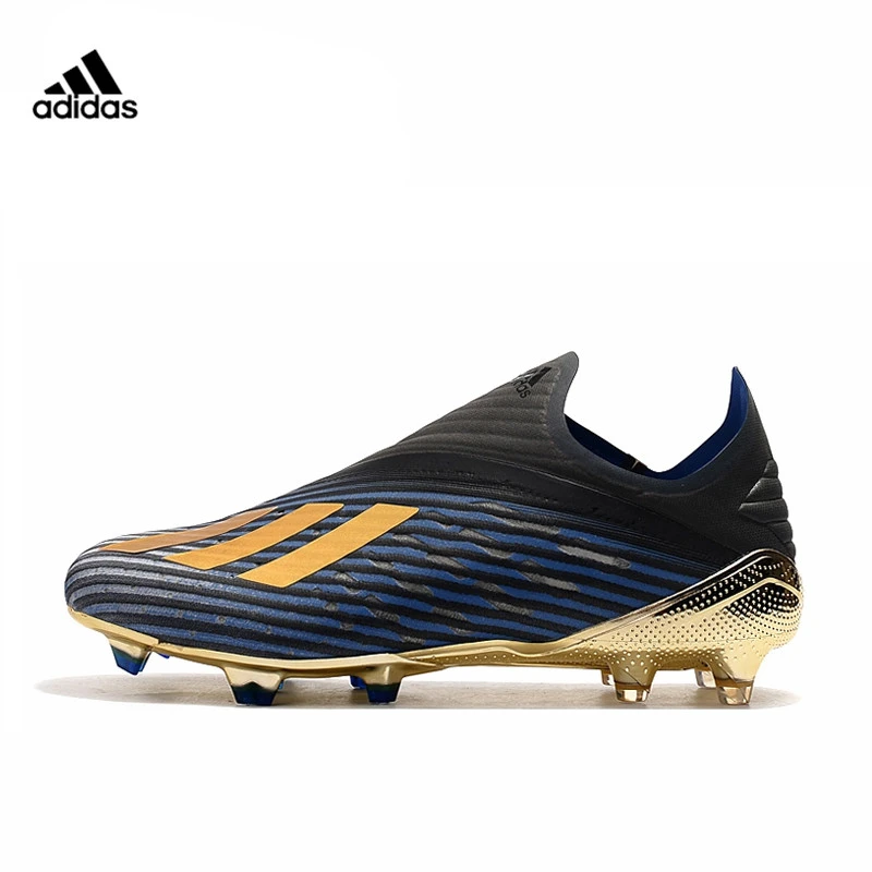 Adidas X 19 + FG chaussures de Football jeu intérieur hi res bleu or  crampons de Football couleur galvanoplastie sans lacets femmes hommes enfant  bottes de Football | AliExpress