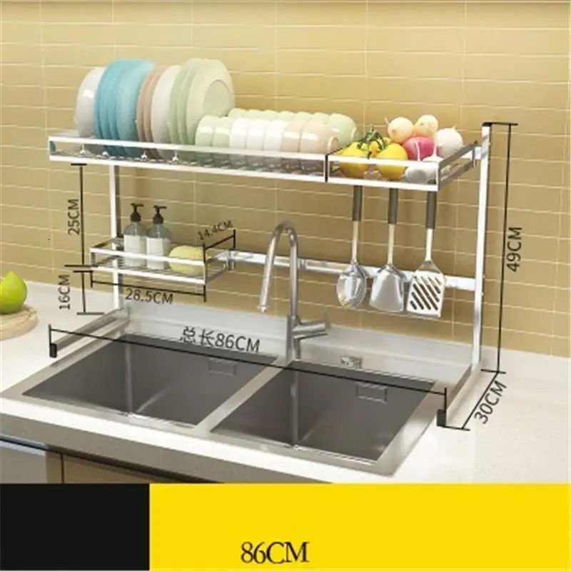 MODEL E Malzemeleri Escurridor Platos сушилка для посуды из нержавеющей стали кухня Cozinha Mutfak Cocina Organizador кухонная стойка - Color: MODEL E