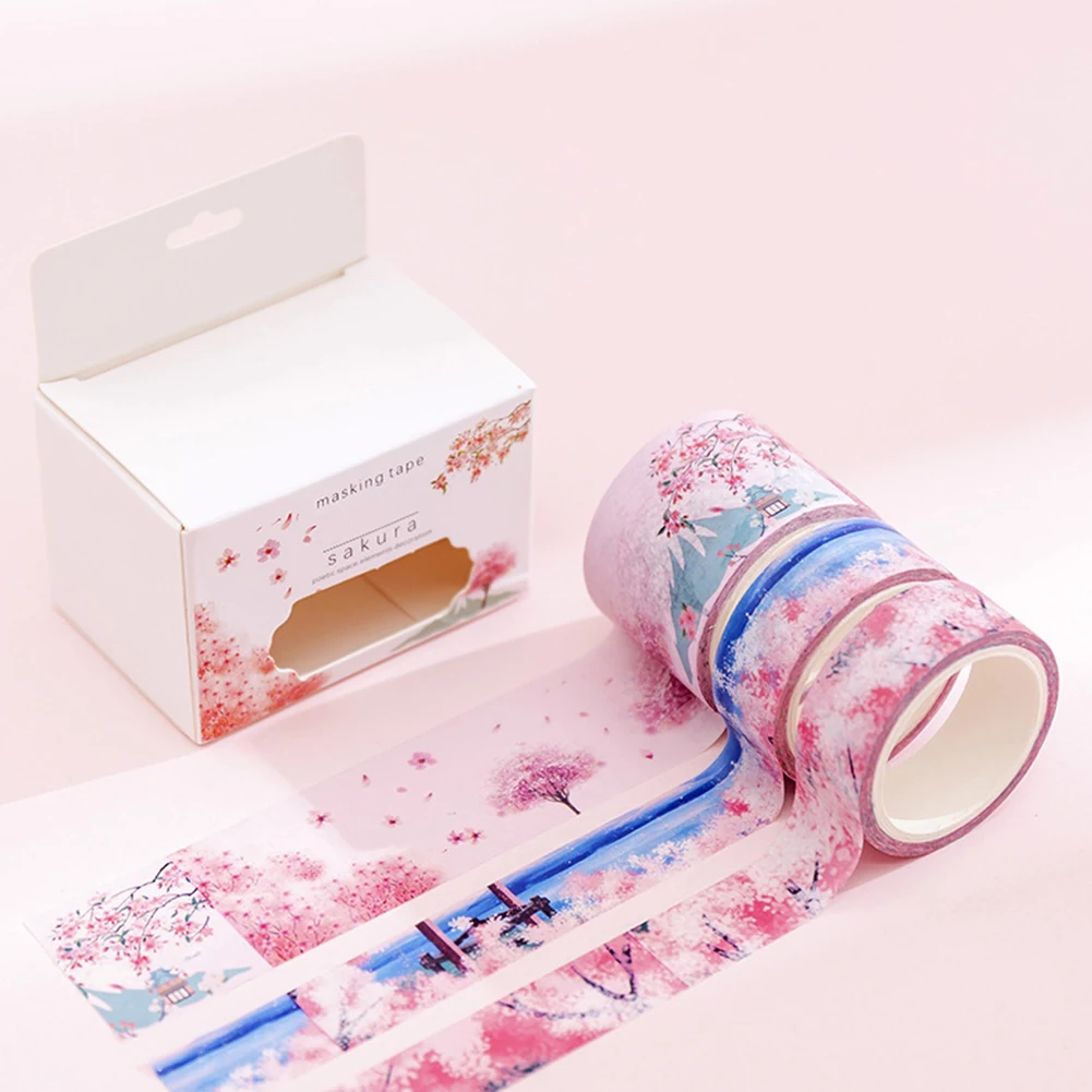 

3 Rolls DIY Scrapbooking Sticker Label Planner Handbook Decorative Paper Masking Tape School Supplies Stationery