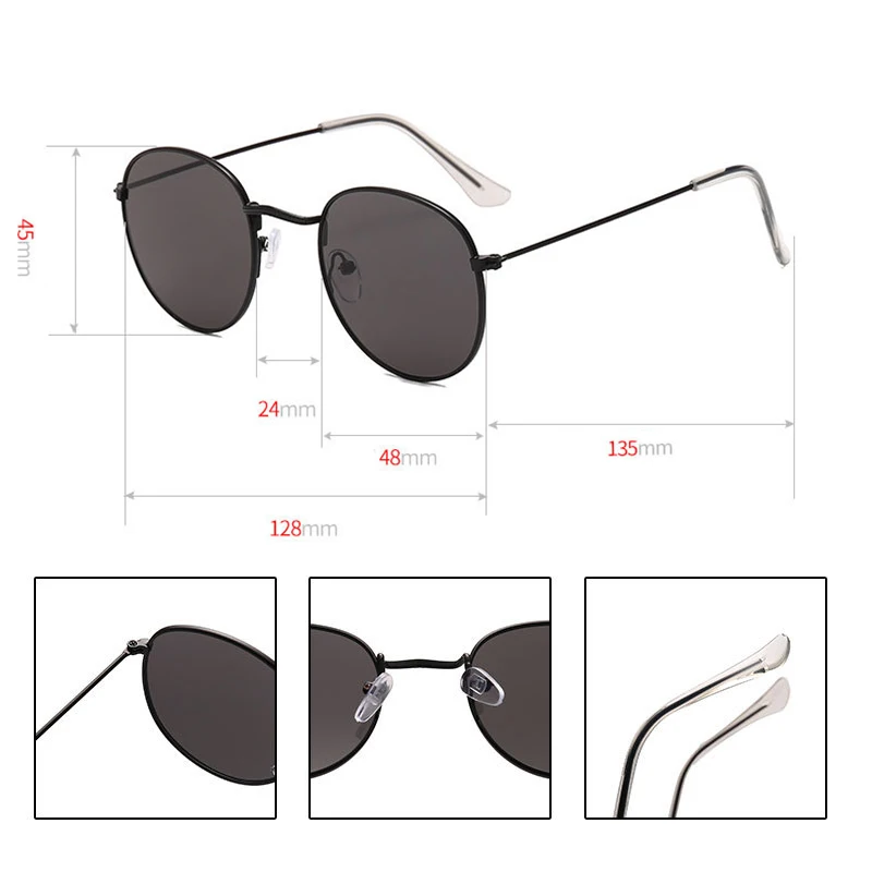 Sunglasses: Oval Sunglasses, metal — Fashion