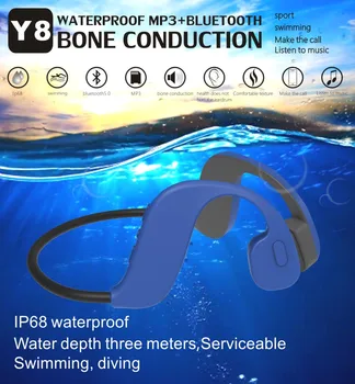 

TWS Bluetooth 5.0 Earphones Wireless Sports Bone Conduction Swimming Headphones IPX8 Waterproof with Memory for Huawei Xiaomi