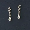 925 Sterling Silver Plated 14k Gold Micro-inlaid Zircon Small Sparkling Crystal Earrings Women Fashion Party Jewelry Accessories ► Photo 3/6