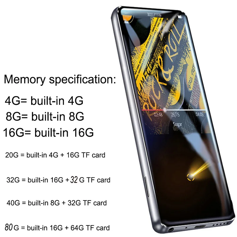 Mahdi HiFi Bluetooth MP4 плеер HD сенсорный экран видео плеер портативный тонкий со встроенным динамиком fm-радио электронная книга APE Flac