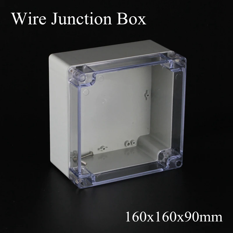 160x160x90 мм ABS IP65 водонепроницаемая Пластиковая распределительная коробка для проводов прозрачный распределительный футляр для проекта Корпус Электронный Прозрачный