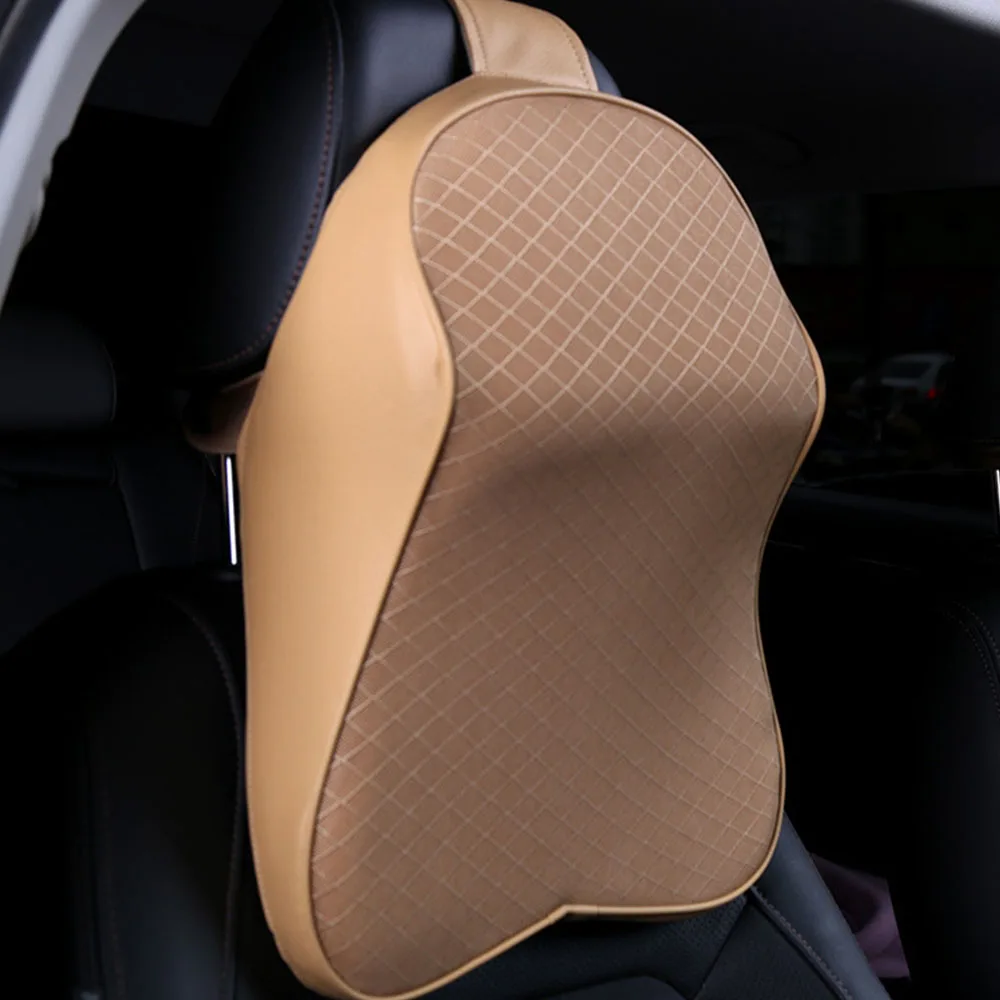 Car Neck Pillow Head Rest Pillow 3D Memory Foam Adjustable Auto Headrest Pillow Travel Neck Cushion Support Holder Seat Pillow