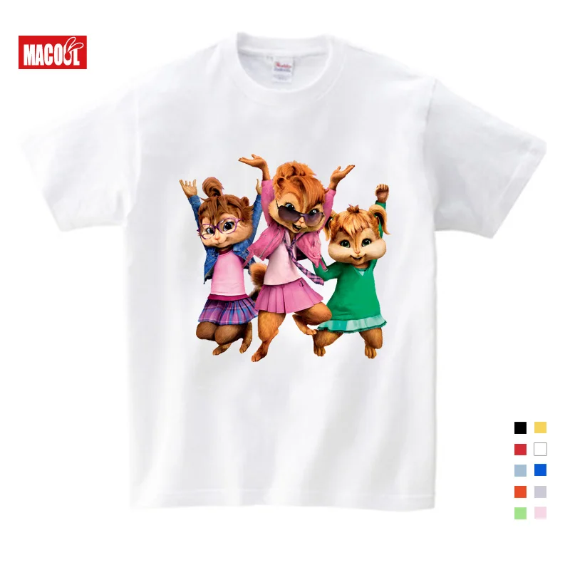 kids T-shirt Детские толстовки с капюшоном с изображением Элвина и Мунка хлопковые Толстовки красного цвета с длинными рукавами для мальчиков и девочек 3, 5, 7, 8, 9 лет - Цвет: kids T-shirt