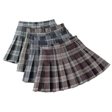 Женская юбка в складку выпускник в стиле Харадзюку стильная клетчатая юбка Мини Милая японская школьная форма юбка женская кавайная юбка saia faldas