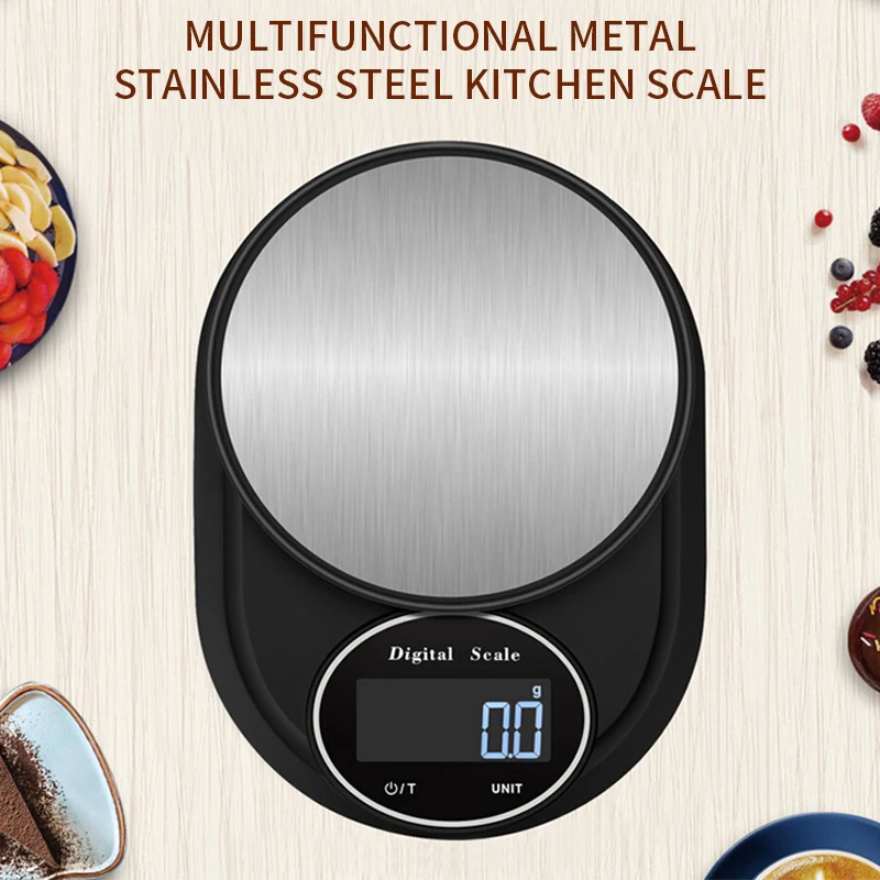 

LCD Digital Kitchen Scale With Tare Function Multifunction Electronic Food Weight Scale Portable Measuring Tools Baking Scale