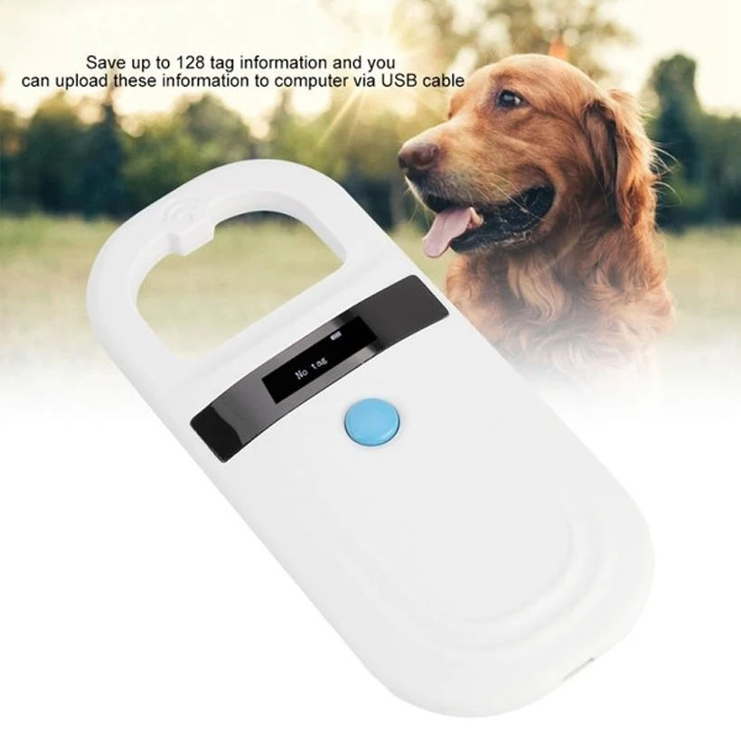 

Rechargeable Animal Chip ID Scanner Microchip Scanner Pet Tag Scanner Microchip Reader Scanner with OLED Display Screen