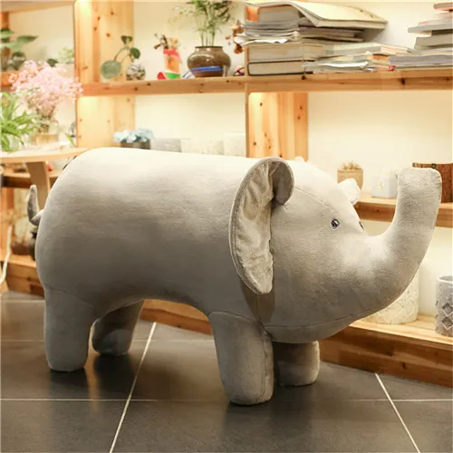 Fancytrader 51 Giant Stuffed Elephant Lifelike Plush Simulation Elephant Toy Kids Cartoon Sofa Chair Can be Rode 130cm (7)