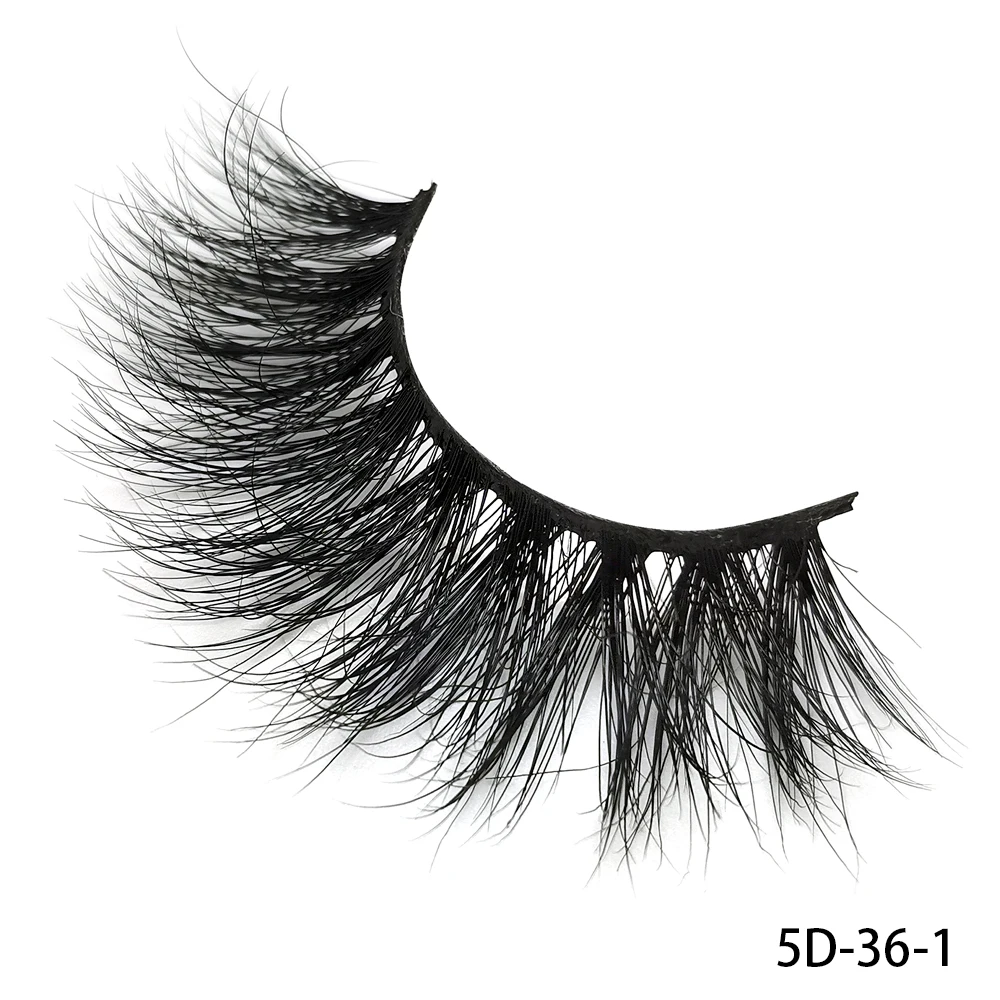 Golden Unwinding 5D-36 Mink False Eyelashes 8-25mm Full Strip Lashes Handmade Cruelty Free High Quality 3D Mink Lash