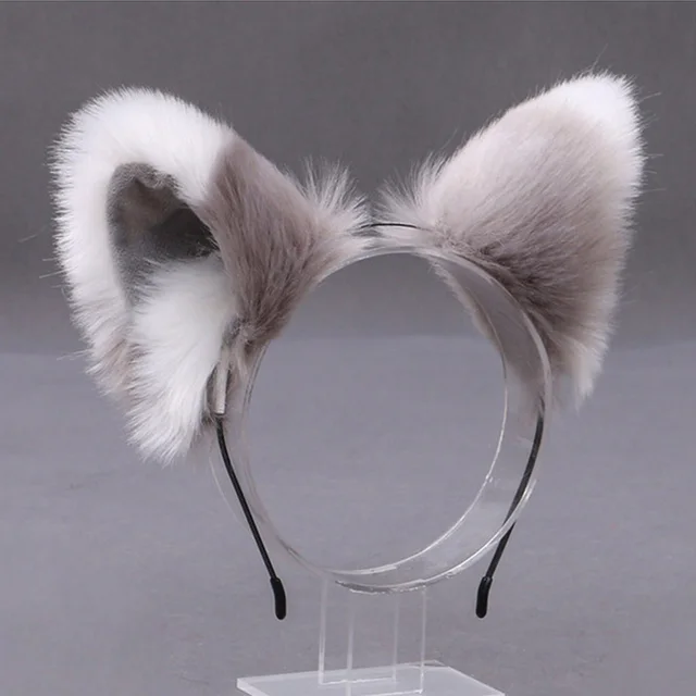 Cosplay Cute Cat Fox Fur Ear Hair Hoops Anime Lolita Hairband Fur Headbands Clip Women Girl Hair Accessories Ear Hair Band 9