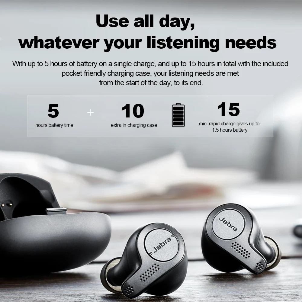 Jabra Elite 65t Bluetooth Earbuds TWS 