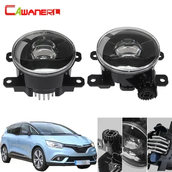 

Cawanerl For Renault Grand Scenic 2004-2015 Car Fog Light 4000LM H11 LED Projector Devil Eye DRL Daytime Running Light 90mm 12V