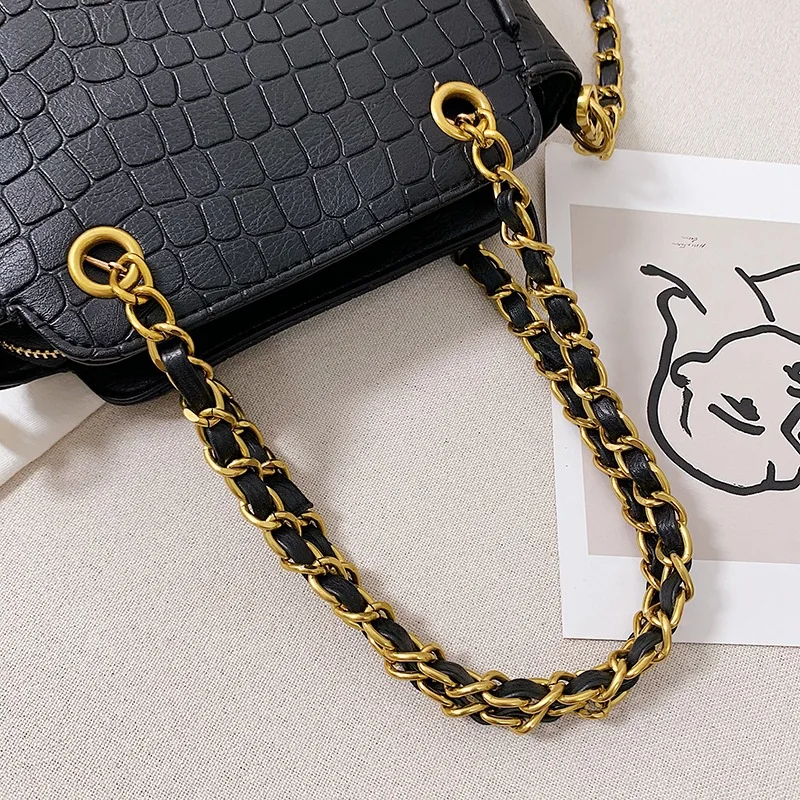 

Purses Women2019 Autumn New Products Retro Stone Pattern Hide Substance Chain Bag Crossbody/shoulder Bag Handbag