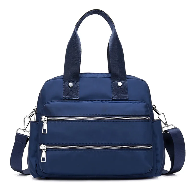 Модные женские водонепроницаемые нейлоновые сумки-мессенджеры, женские сумки через плечо, повседневные сумки для девочек, сумки через плечо - Цвет: blue
