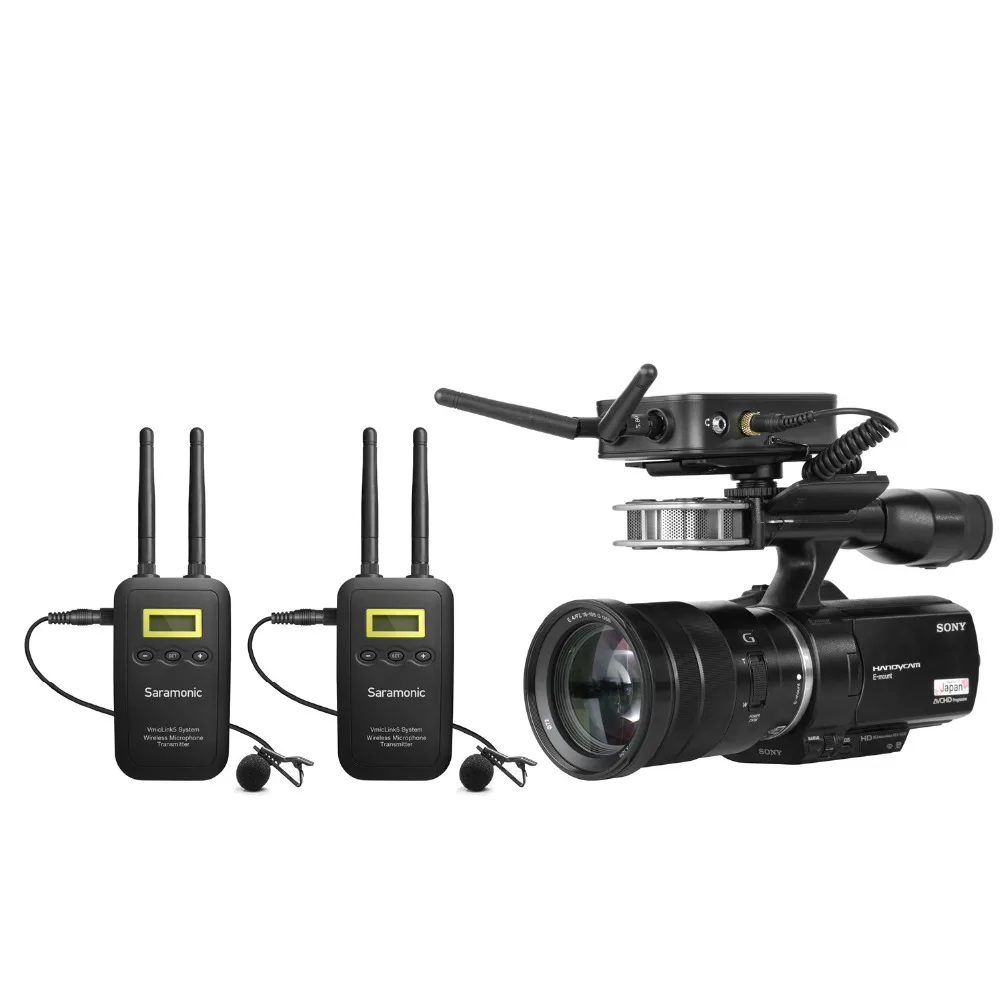 Saramonic Vmiclink5 2TX+ RX профессиональный 5,8G беспроводной петличный микрофон система видео микрофон для DSLR камер Nikon Canon sony