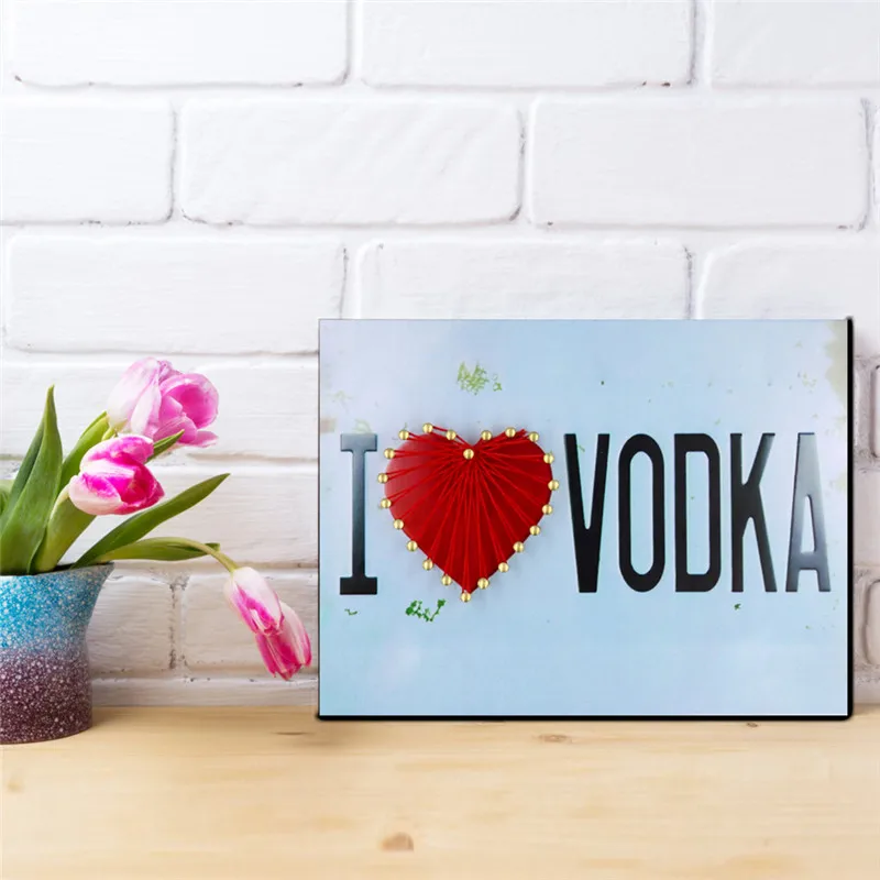 LOVE Сделай Сам намотка картина художественная роспись Настенная картина в скандинавском стиле детский декор живопись родитель-ребенок материал для ручной работы сделай сам посылка - Цвет: LOVE