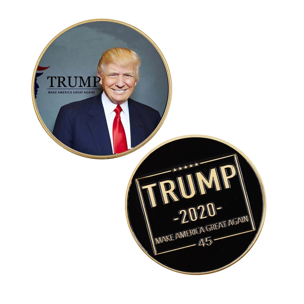 style 4 Дональд Трамп держать Америку великим коммандером в Голд-Сильвер наградная монета Америка 45-й президент памятная монета - Цвет: style 4